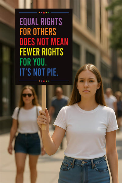 Equal Rights, No Kings In America Protest Sign, Anti-Trump Resistance, Political Activist Poster, Rally Sign, Resist Fascism Protest Poster