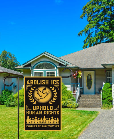 Abolish ICE Garden Flag, Double Sided, Keep the Immigrants, Deport the Racists Flag, Anti-Trump, Resist Racism Flag, Resist Fascism Flag