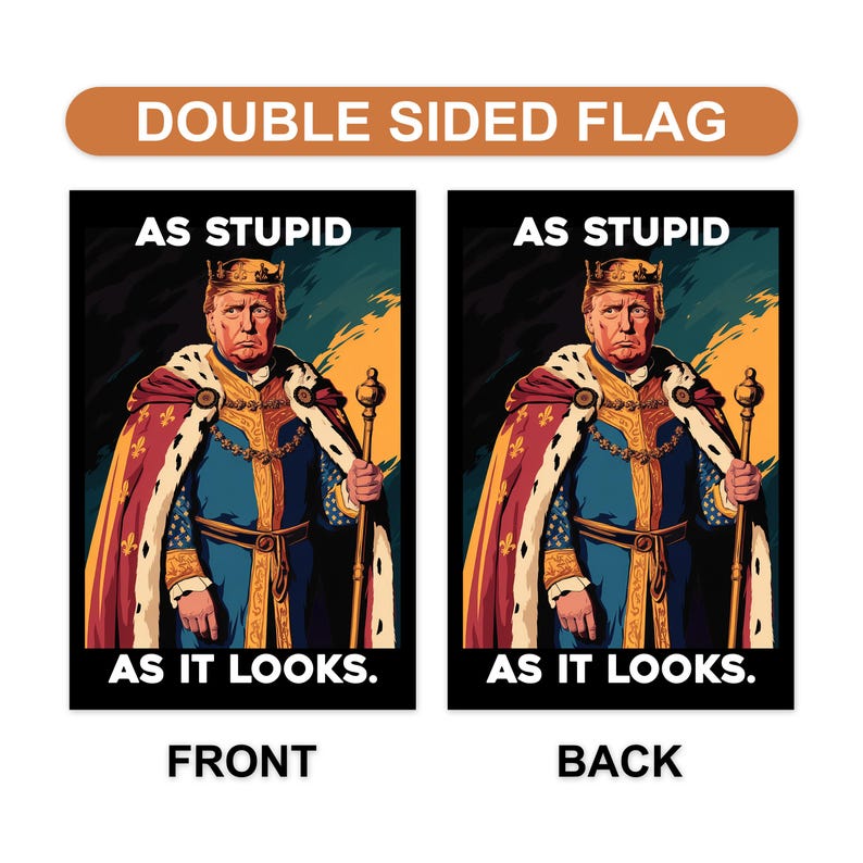 As Stupid As It Looks Garden Flag, 12x18 Inch Double Sided, Resist Hate Flag, Anti-Trump Flag, Resist Racism Flag, Resist Fascism Flag