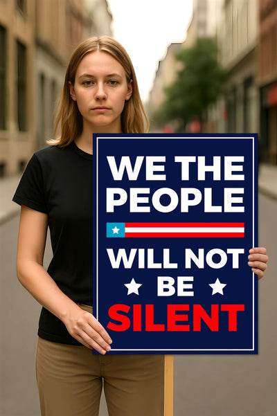 We the People Protest Sign, Anti-Trump Resistance, Political Activist Protest Poster, Rally Sign, Resist Fascism, Resist Rascism