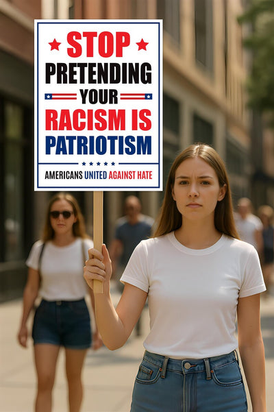 Stop Pretending Your Racism Is Patriotism Protest Sign, Anti-Trump Resistance, Political Activist Poster, Resist Fascism Rally Sign