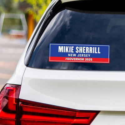Mikie Sherrill For New Jersey Governor 2025 Vinyl Sticker, Vote Mikie Sherrill Decal, Governor Elections 2025 Bumper Sticker, 10" x 3"