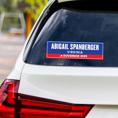 Abigail Spanberger For Virginia Governor 2025 Vinyl Sticker, Vote Abigail Spanberger Decal, Governor Elections Bumper Sticker, 10" x 3"