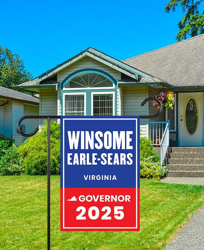 Winsome Earle-Sears For Virginia Governor 2025 Garden Flag, Double Sided, 2025 Governor Flag, Elections Flag, Race Red White & Blue Flag