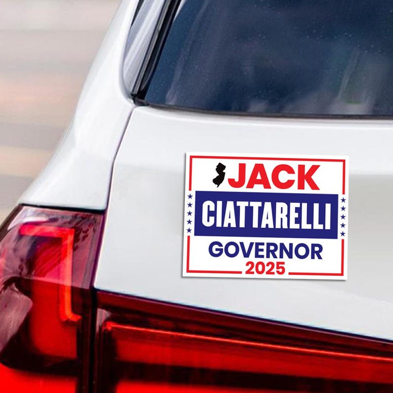 Jack Ciattarelli For New Jersey Governor 2025 Car Magnet - Vote Jack Ciattarelli Vehicle Magnet, Governor Elections 2025 Magnet - 6" x 4.5"