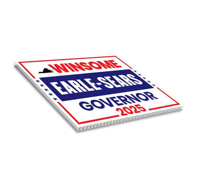 Winsome Earle-Sears For Virginia Governor 2025 Yard Sign, Corrugated Plastic Governor Election Race Red White & Blue Sign with Metal H-Stake