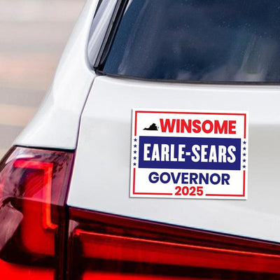 Winsome Earle-Sears For Virginia Governor 2025 Car Magnet - Vote Winsome Earle-Sears Vehicle Magnet, Governor Elections Magnet - 6" x 4.5"