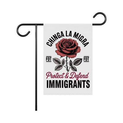 Chinga La Migra Protect Defend Immigrants Protest Garden Flag, Double Sided, Resist Hate, Anti-Trump, Resist Racism, Resist Fascism Flag