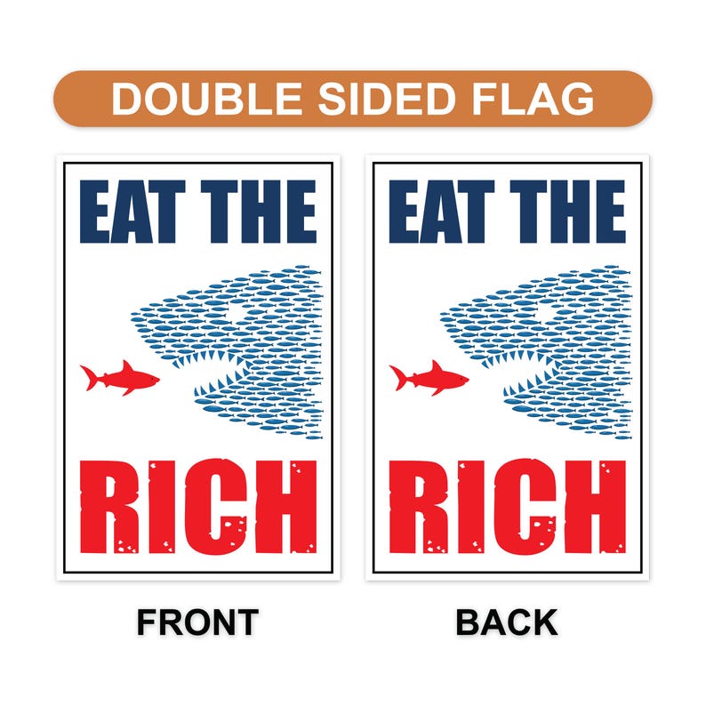 Eat the Rich, Tax The Rich Resist Protest Garden Flag, Double Sided, Resist Hate, Anti-Trump, Resist Racism Flag, Resist Fascism Flag
