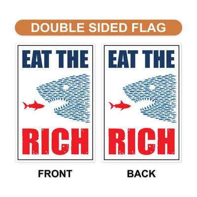 Eat the Rich, Tax The Rich Resist Protest Garden Flag, Double Sided, Resist Hate, Anti-Trump, Resist Racism Flag, Resist Fascism Flag