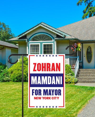 Zohran Mamdani For New York City Mayor Election 2025 Garden Flag, Double Sided, NYC’s Mayor, Race Red White & Blue Flag