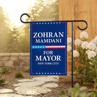 Zohran Mamdani For New York City Mayor Election 2025 Garden Flag, Double Sided, NYC’s Mayor, Race Red White & Blue Flag