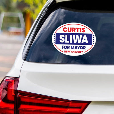 Curtis Sliwa 2025 Bumper Sticker, NYC Mayor Election, Political Campaign Vinyl Decal, Vote Mamdani, NYC Election Car Sticker, 6" x 4.5"