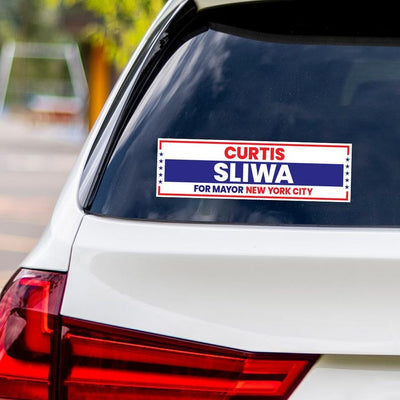Curtis Sliwa 2025 Bumper Sticker, NYC Mayor Election, Political Campaign Vinyl Decal, Vote Mamdani, NYC Election Car Sticker, 10" x 3"