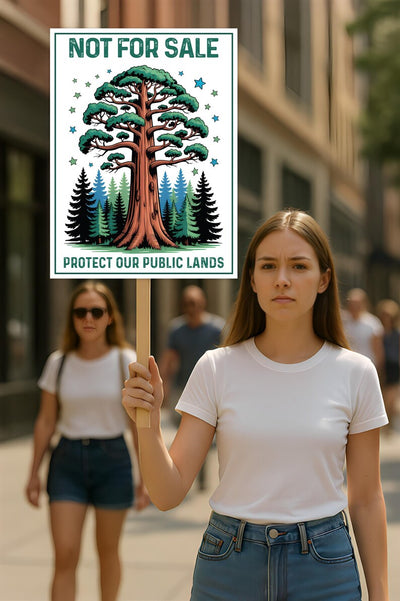 Not For Sale, Protect Our Public Lands Protest Sign, Anti-Trump Resistance, Political Activist Rally Sign, Resist Fascism Protest Poster