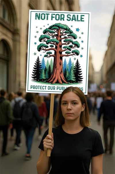 Not For Sale, Protect Our Public Lands Protest Sign, Anti-Trump Resistance, Political Activist Rally Sign, Resist Fascism Protest Poster