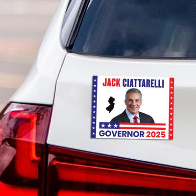 Jack Ciattarelli For New Jersey Governor 2025 Car Magnet - Vote Jack Ciattarelli Vehicle Magnet, Governor Elections 2025 Magnet - 6" x 4.5"