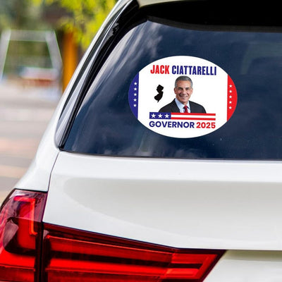 Jack Ciattarelli For New Jersey Governor 2025 Vinyl Sticker, Vote Jack Ciattarelli Decal, Governor Elections 2025 Bumper Sticker, 6" x 4.5"