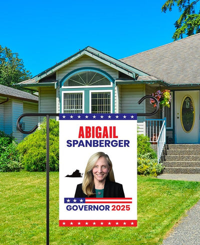 Abigail Spanberger For Virginia Governor 2025 Garden Flag, Double Sided, 2025 Governor Flag, Elections Flag, Race Red White & Blue Flag