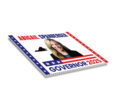Abigail Spanberger For Virginia Governor 2025 Yard Sign, Corrugated Plastic Governor Elections Race Red White & Blue Sign with Metal H-Stake