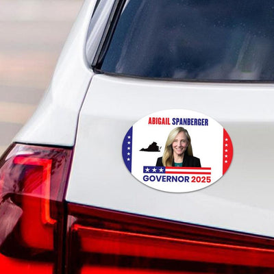 Abigail Spanberger For Virginia Governor 2025 Car Magnet - Vote Abigail Spanberger Vehicle Magnet, Governor Elections Magnet - 6" x 4.5"