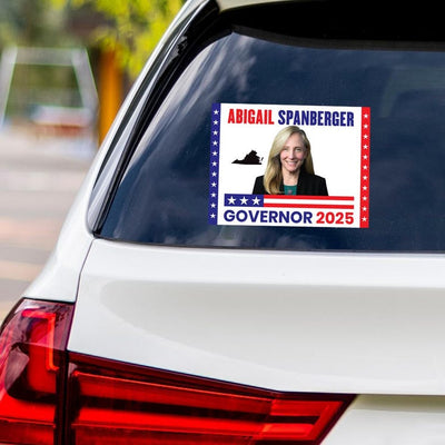Abigail Spanberger For Virginia Governor 2025 Vinyl Sticker, Vote Abigail Spanberger Decal, Governor Elections Bumper Sticker, 6" x 4.5"