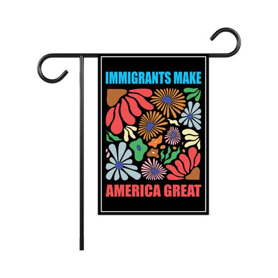Immigrants Make America Great Protest Garden Flag, Double Sided, Resist Hate, Anti-Trump Flag, Resist Racism Flag, Resist Fascism Flag