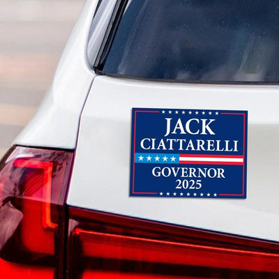 Jack Ciattarelli For New Jersey Governor 2025 Car Magnet - Vote Jack Ciattarelli Vehicle Magnet, Governor Elections 2025 Magnet - 6" x 4.5"
