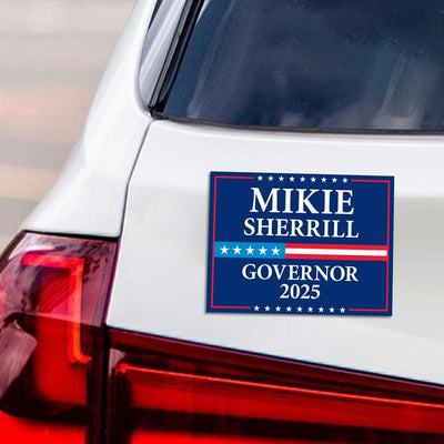 Mikie Sherrill For New Jersey Governor 2025 Car Magnet - Vote Mikie Sherrill Vehicle Magnet, Governor Elections 2025 Magnet - 6" x 4.5"