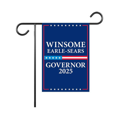 Winsome Earle-Sears For Virginia Governor 2025 Garden Flag, Double Sided, 2025 Governor Flag, Elections Flag, Race Red White & Blue Flag