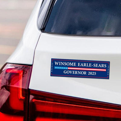 Winsome Earle-Sears For Virginia Governor 2025 Car Magnet - Vote Winsome Earle-Sears Vehicle Magnet, Governor Elections Magnet - 10" x 3"