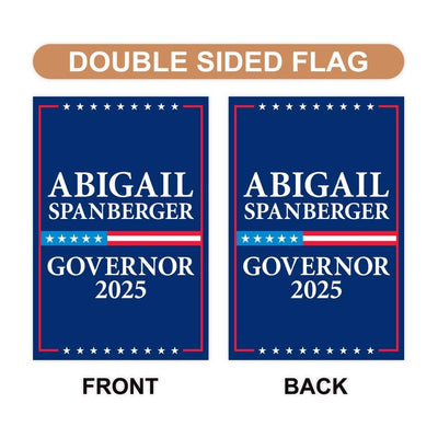 Abigail Spanberger For Virginia Governor 2025 Garden Flag, Double Sided, 2025 Governor Flag, Elections Flag, Race Red White & Blue Flag
