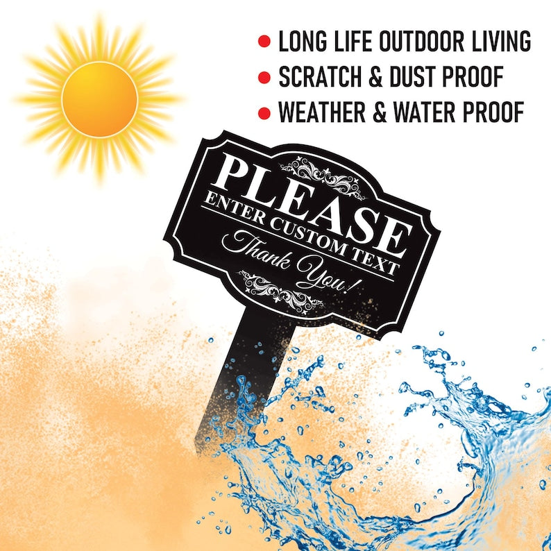 Personalized Aluminum Yard Sign with Stake, Custom Outdoor Lawn Sign, Rust-Free 10x14 Metal Garden Plaque, Durable Weatherproof Marker