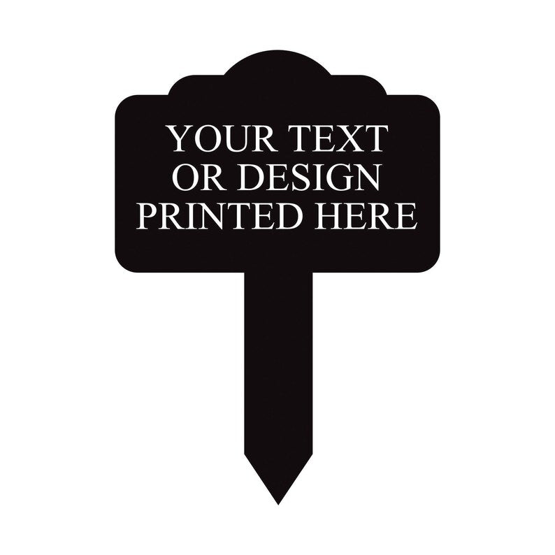 Personalized Any Text Marker Yard Sign 10” x 14”, Rust-free Aluminum Custom Tree Marker Lawn Sign, Outdoor Garden Sign with Integrated Stake