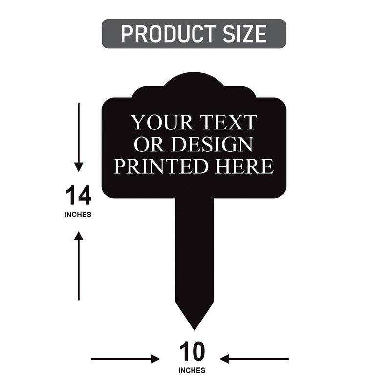 Personalized Any Text Marker Yard Sign 10” x 14”, Rust-free Aluminum Custom Tree Marker Lawn Sign, Outdoor Garden Sign with Integrated Stake