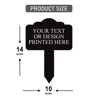 Personalized Any Text Marker Yard Sign 10” x 14”, Rust-free Aluminum Custom Tree Marker Lawn Sign, Outdoor Garden Sign with Integrated Stake