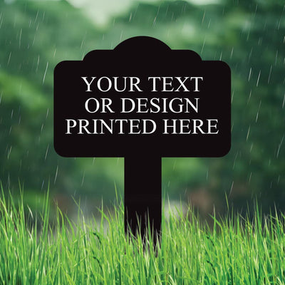Personalized Any Text Marker Yard Sign 10” x 14”, Rust-free Aluminum Custom Tree Marker Lawn Sign, Outdoor Garden Sign with Integrated Stake