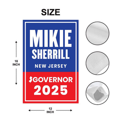 Mikie Sherrill For New Jersey Governor 2025 Garden Flag, Double Sided, 2025 Governor Flag, Elections Flag, Race Red White & Blue Flag