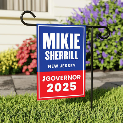 Mikie Sherrill For New Jersey Governor 2025 Garden Flag, Double Sided, 2025 Governor Flag, Elections Flag, Race Red White & Blue Flag
