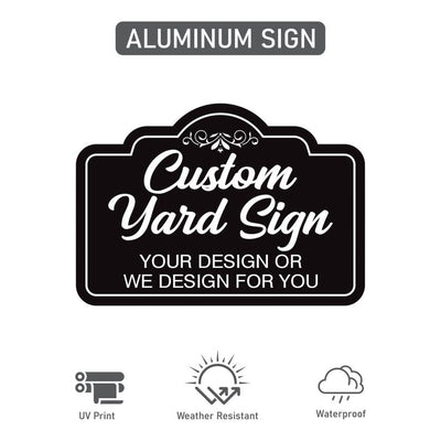 3 Pack Custom Aluminum Yard Sign with 16" Stake, Personalized Metal Outdoor Sign, Fully Customizable Lawn Marker for Home, Business, Events