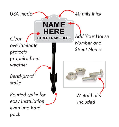3 Pack Entrance Yard Sign with Arrow and 16" Stake, Aluminum Directional Enter Sign, Outdoor Lawn Entry Marker for Events, Homes, Businesses
