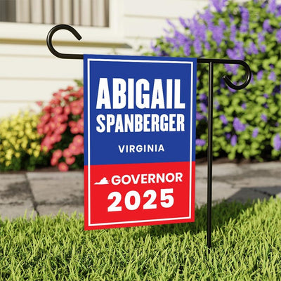 Abigail Spanberger For Virginia Governor 2025 Garden Flag, Double Sided, 2025 Governor Flag, Elections Flag, Race Red White & Blue Flag