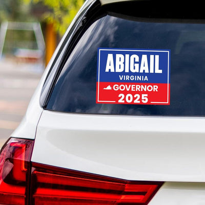 Abigail Spanberger For Virginia Governor 2025 Vinyl Sticker, Vote Abigail Spanberger Decal, Governor Elections Bumper Sticker, 6" x 4.5"