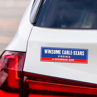 Winsome Earle-Sears For Virginia Governor 2025 Car Magnet - Vote Winsome Earle-Sears Vehicle Magnet, Governor Elections Magnet - 10" x 3"
