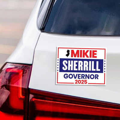 Mikie Sherrill For New Jersey Governor 2025 Car Magnet - Vote Mikie Sherrill Vehicle Magnet, Governor Elections 2025 Magnet - 6" x 4.5"