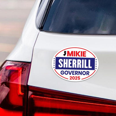Mikie Sherrill For New Jersey Governor 2025 Car Magnet - Vote Mikie Sherrill Vehicle Magnet, Governor Elections 2025 Magnet - 6" x 4.5"
