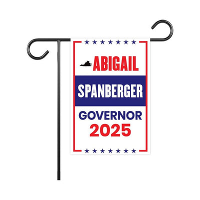 Abigail Spanberger For Virginia Governor 2025 Garden Flag, Double Sided, 2025 Governor Flag, Elections Flag, Race Red White & Blue Flag