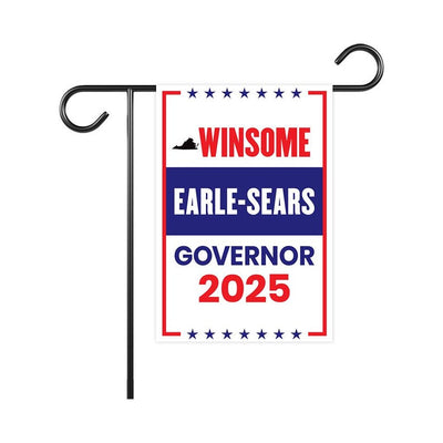 Winsome Earle-Sears For Virginia Governor 2025 Garden Flag, Double Sided, 2025 Governor Flag, Elections Flag, Race Red White & Blue Flag