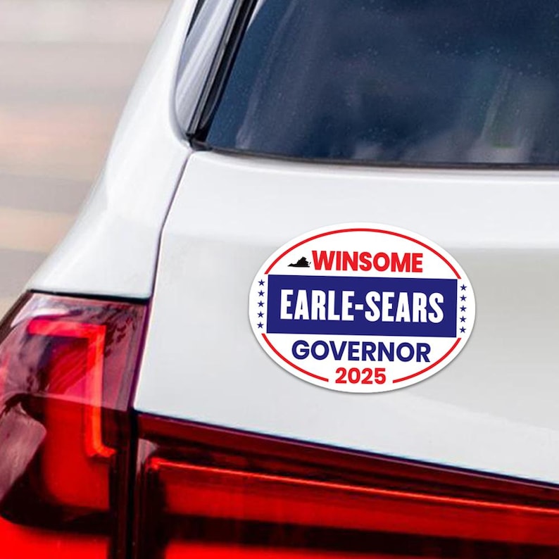 Winsome Earle-Sears For Virginia Governor 2025 Car Magnet - Vote Winsome Earle-Sears Vehicle Magnet, Governor Elections Magnet - 6" x 4.5"