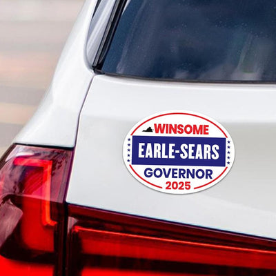 Winsome Earle-Sears For Virginia Governor 2025 Car Magnet - Vote Winsome Earle-Sears Vehicle Magnet, Governor Elections Magnet - 6" x 4.5"